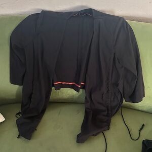 Luciano Dante 3/4 Black Open Front blazer